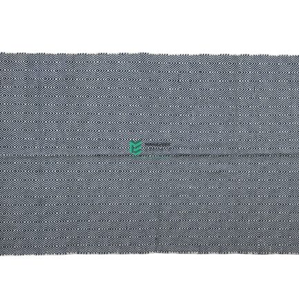 Indian Handloom Hand-woven Mats, Durries, Carpet and Area Rug Cotton Hasina Black & White - ME240324037-5