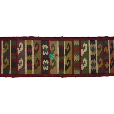 Indian Handloom Hand-woven Mats, Durries, Carpet and Area Rug Jute Kilim Multicolor - ME24034207-1