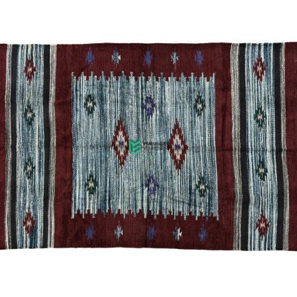 Indian Handloom Hand-woven Mats, Durries, Carpet and Area Rug Cotton Chenille Multicolor - ME240396034-1