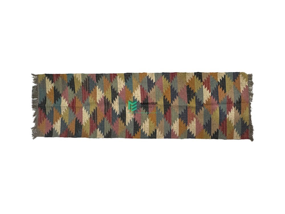 Indian Handloom Hand-woven Mats, Durries, Carpet and Area Rug Jute Kilim - ME24059288-2