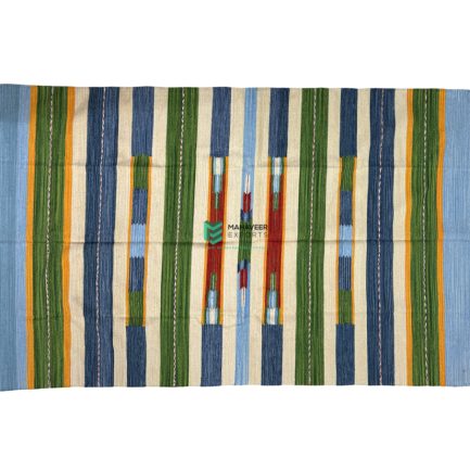 Indian Handloom Hand-woven Mats, Durries, Carpet and Area Rug Cotton Shuttle Multicolor - ME240600043-2